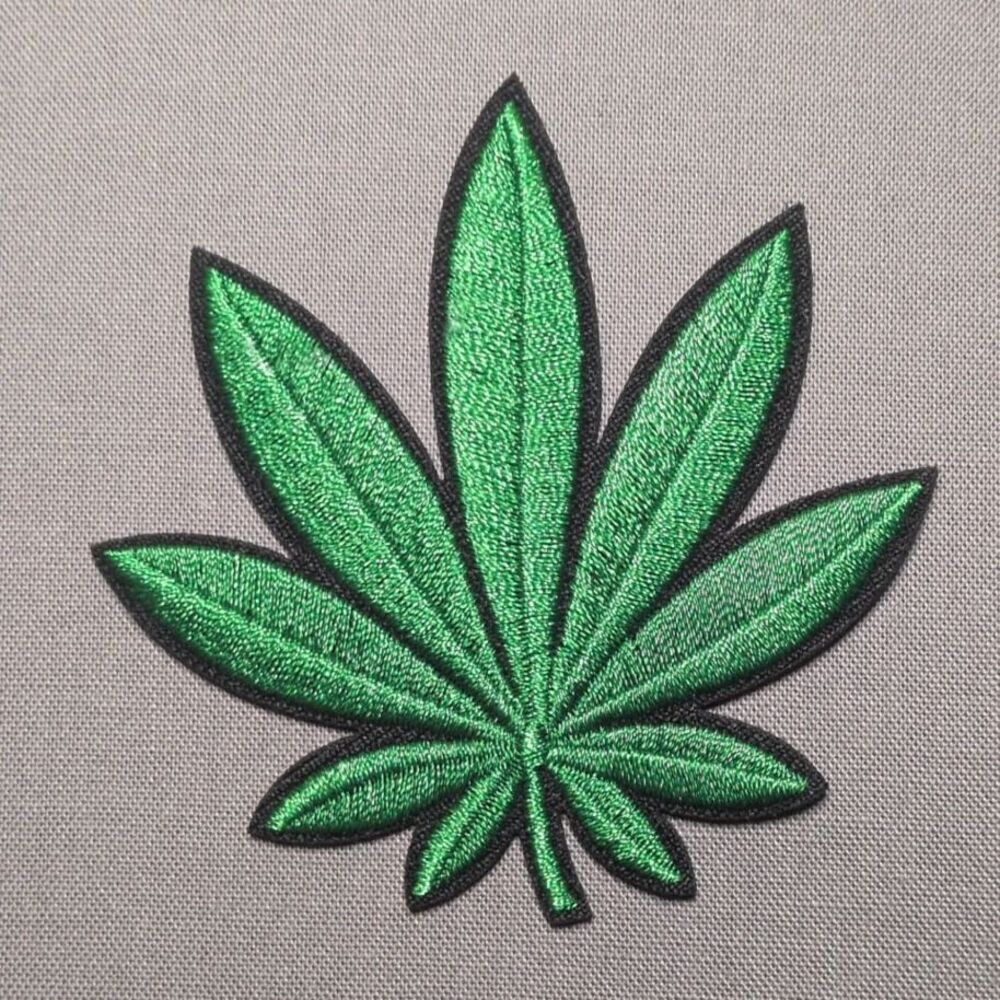 Marijuana Pot Leaf Cannabis Iron On Patch